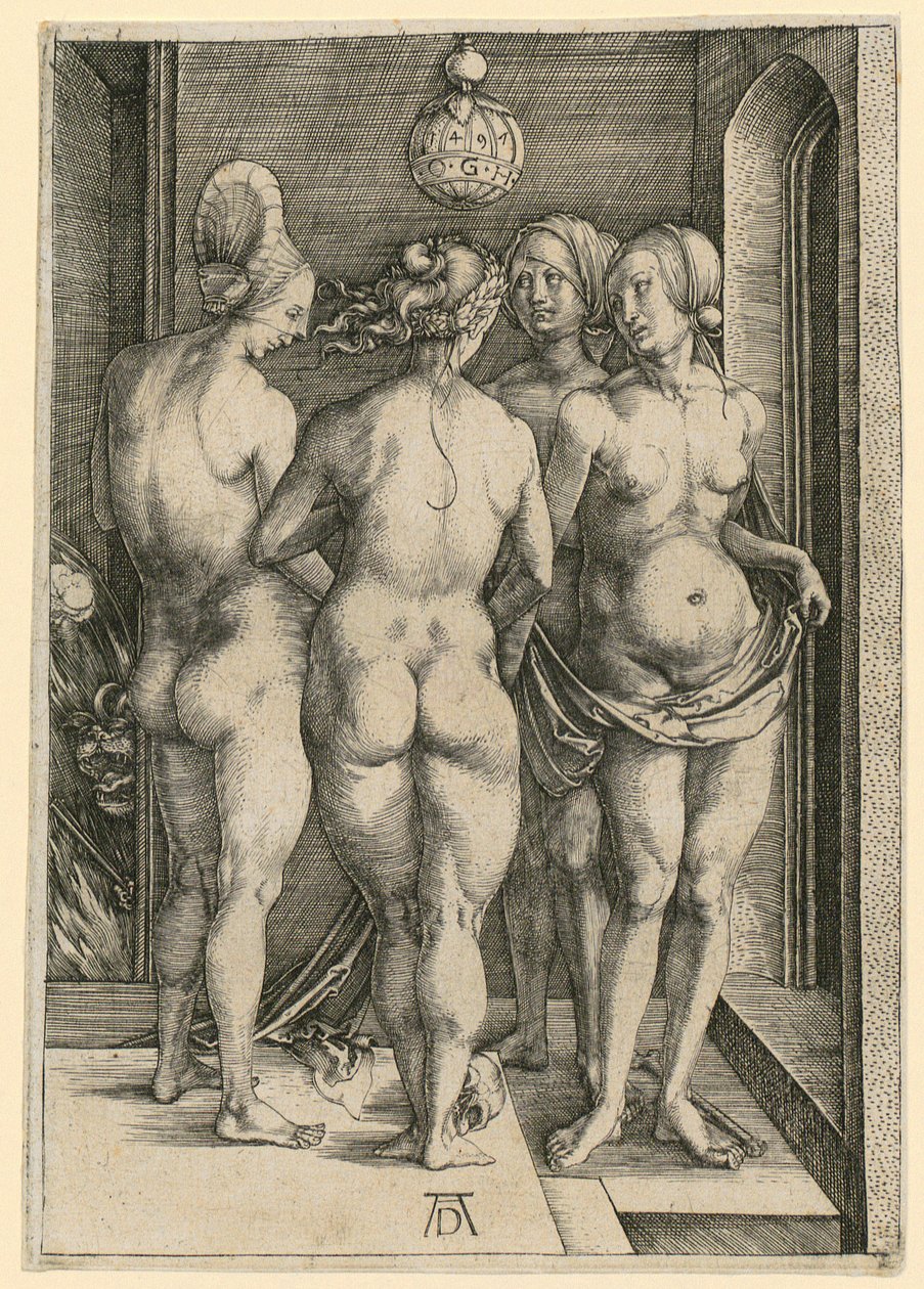 Fire hekse af Albrecht Dürer