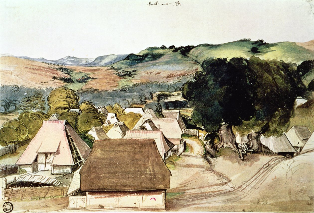 Udsigt over Kachreuth, nær Nürnberg, 1511 (wc på papir) af Albrecht Dürer