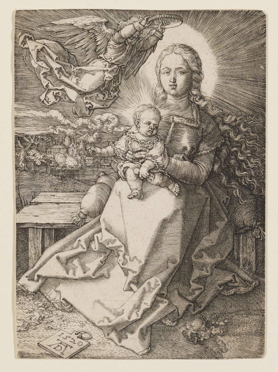 Jomfruen kronet af en engel af Albrecht Dürer