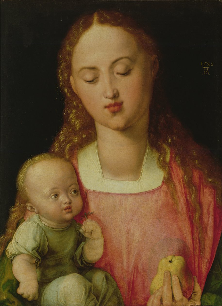 Jomfru og barn, også kendt som Jomfru med pæren, 1526 af Albrecht Dürer