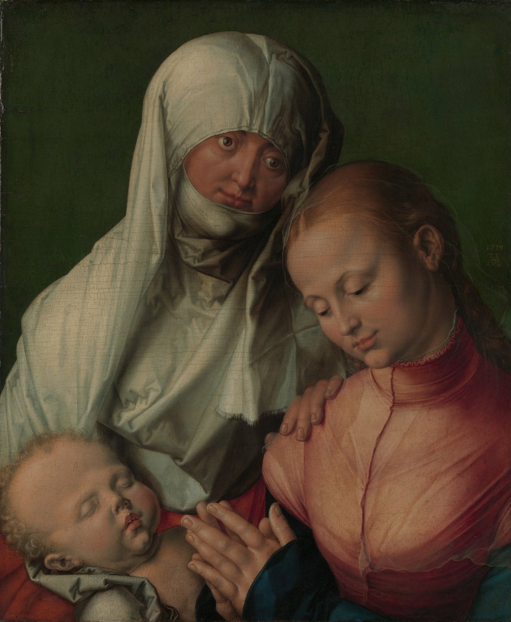 Jomfru og barn med Sankt Anne, ca. 1519 (olie på lind) af Albrecht Dürer