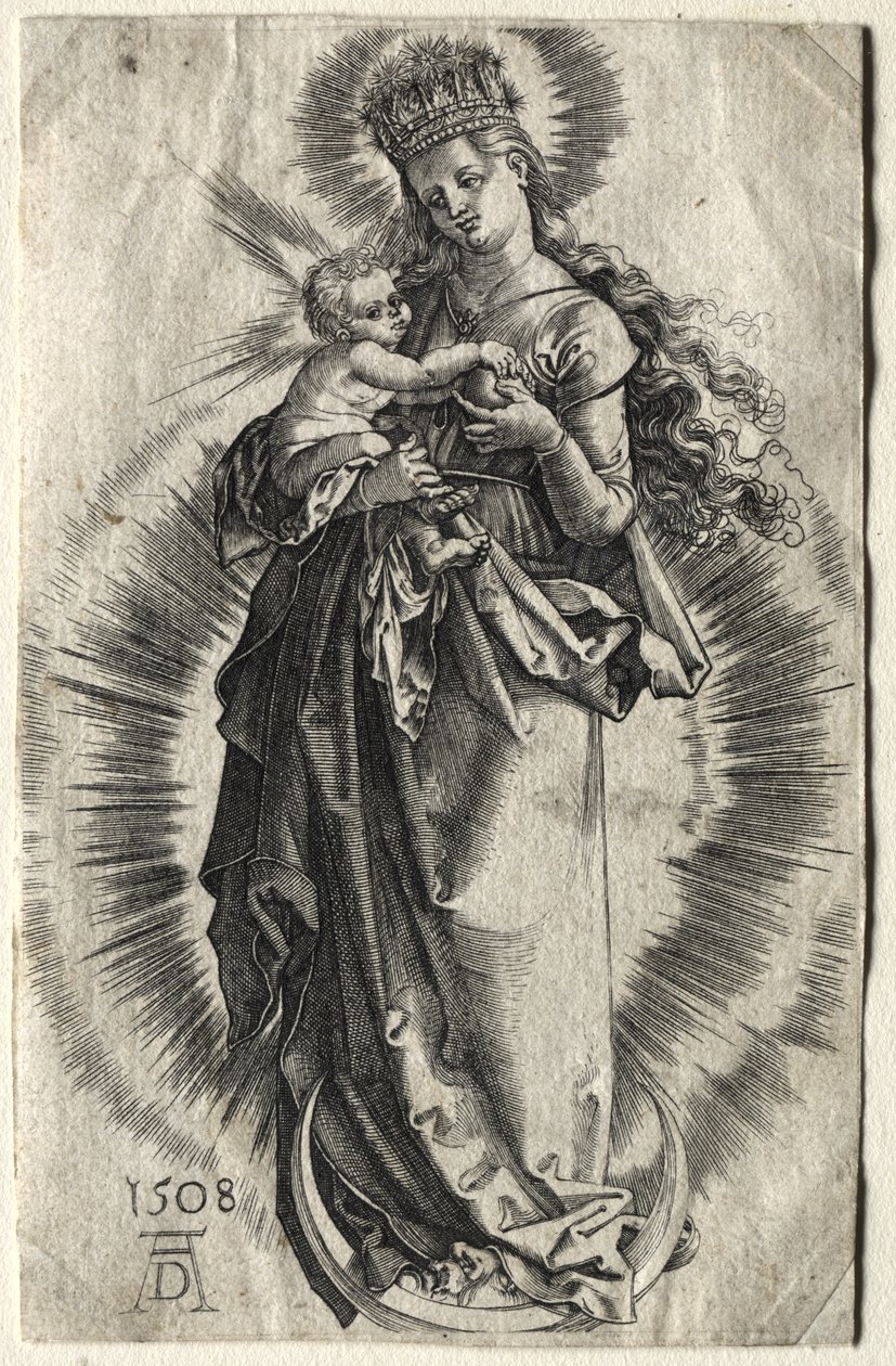 Jomfruen på en halvmåne med en stjernekrone af Albrecht Dürer