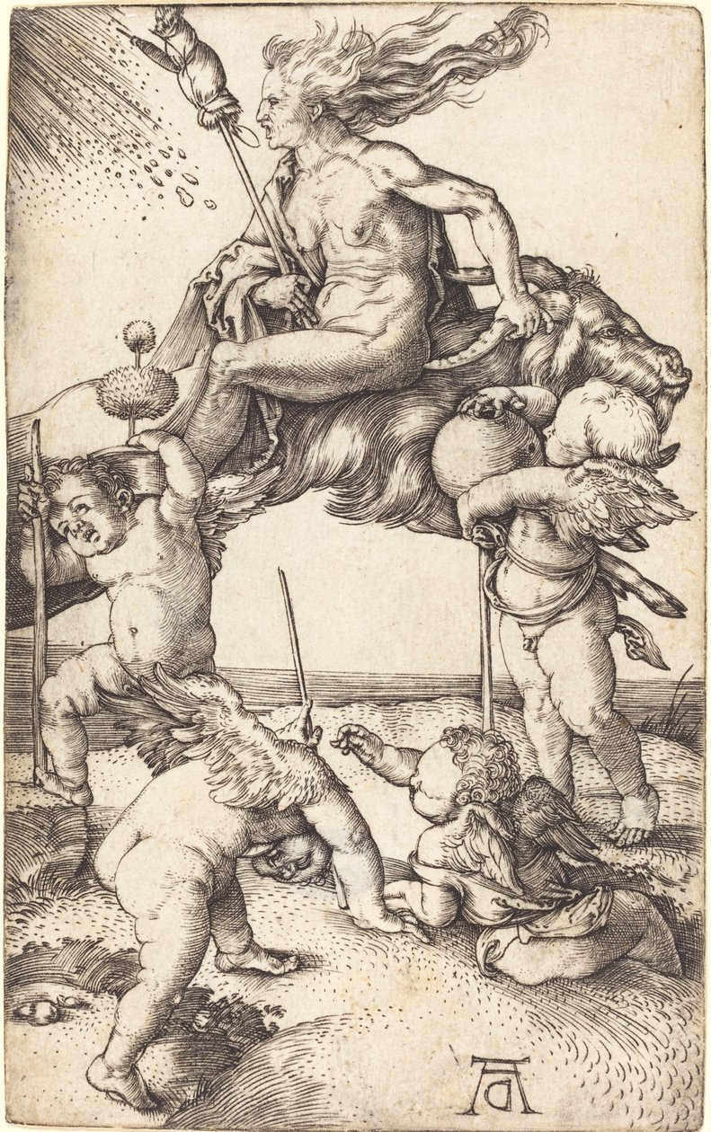 Heks rider på en ged af Albrecht Dürer