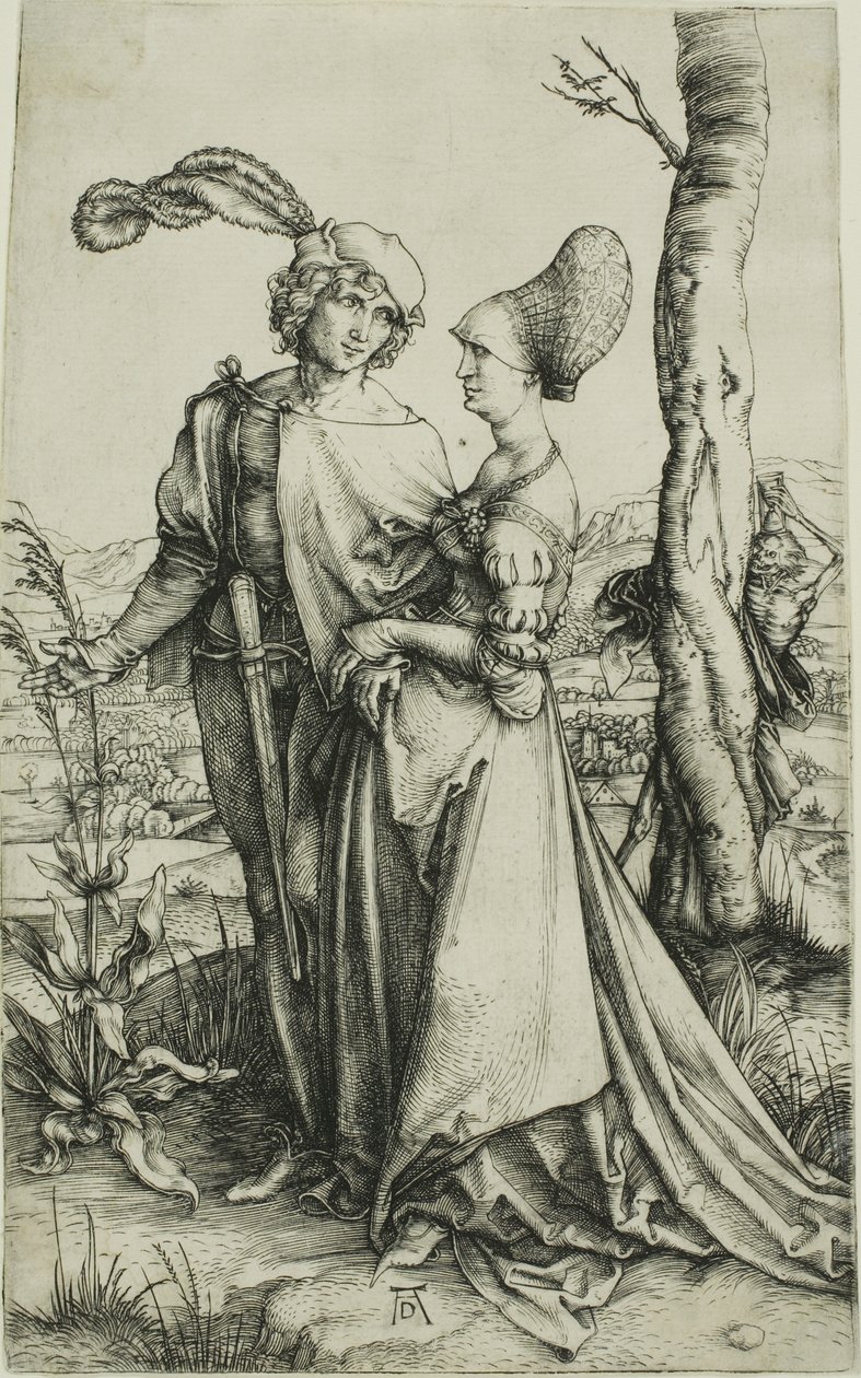 Ungt par truet af døden (Promenade) af Albrecht Dürer