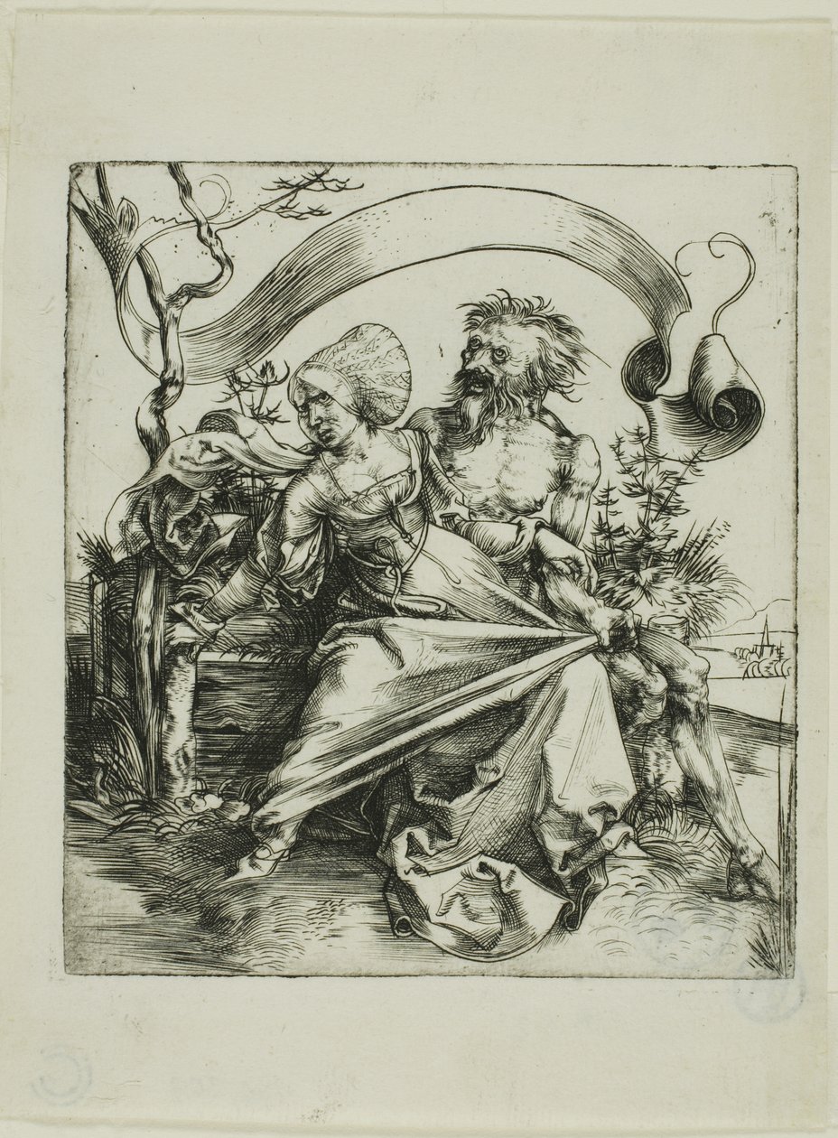 Ung kvinde angrebet af døden (The Ravisher) af Albrecht Dürer