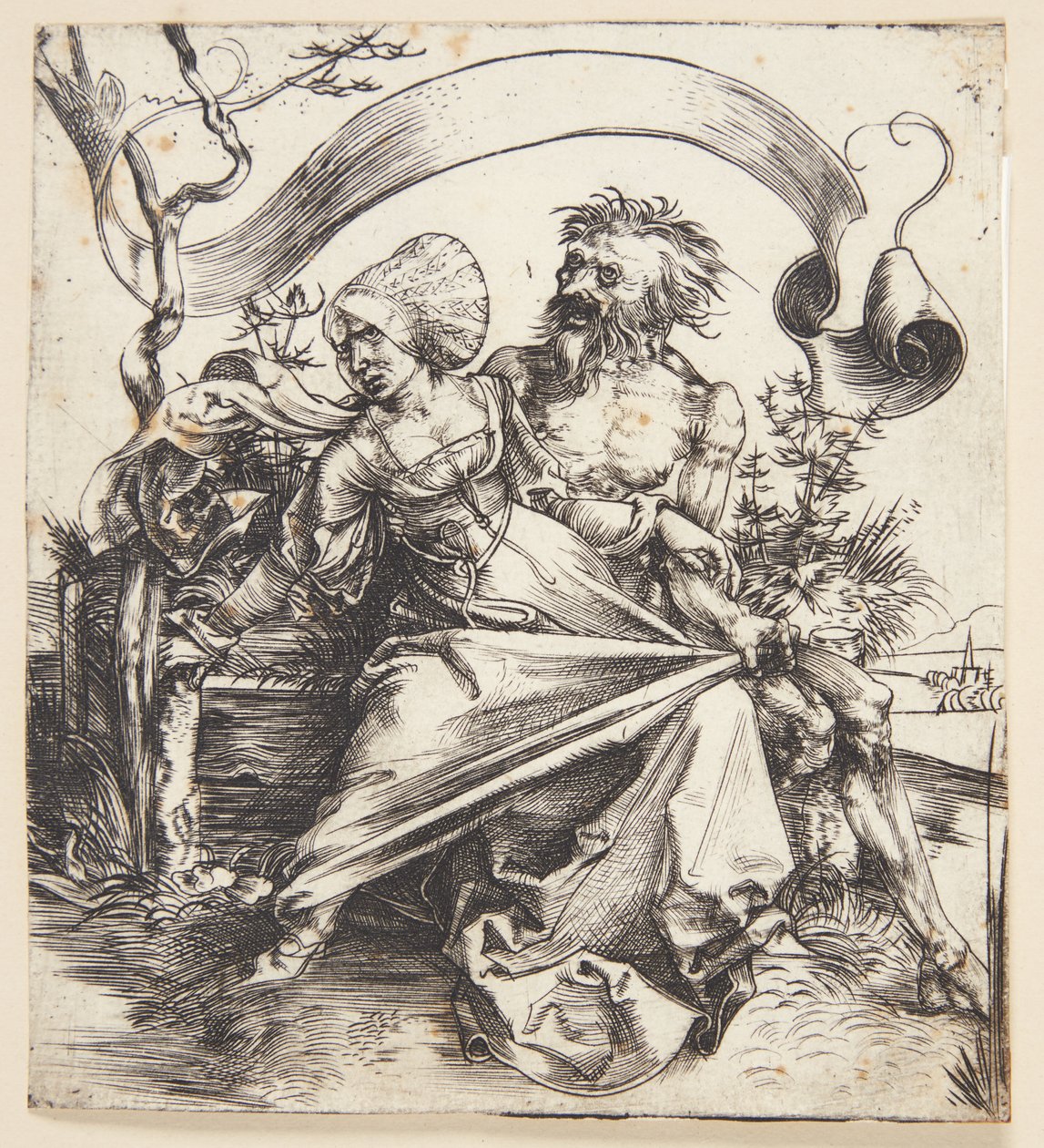 Ung kvinde angrebet af døden af Albrecht Dürer