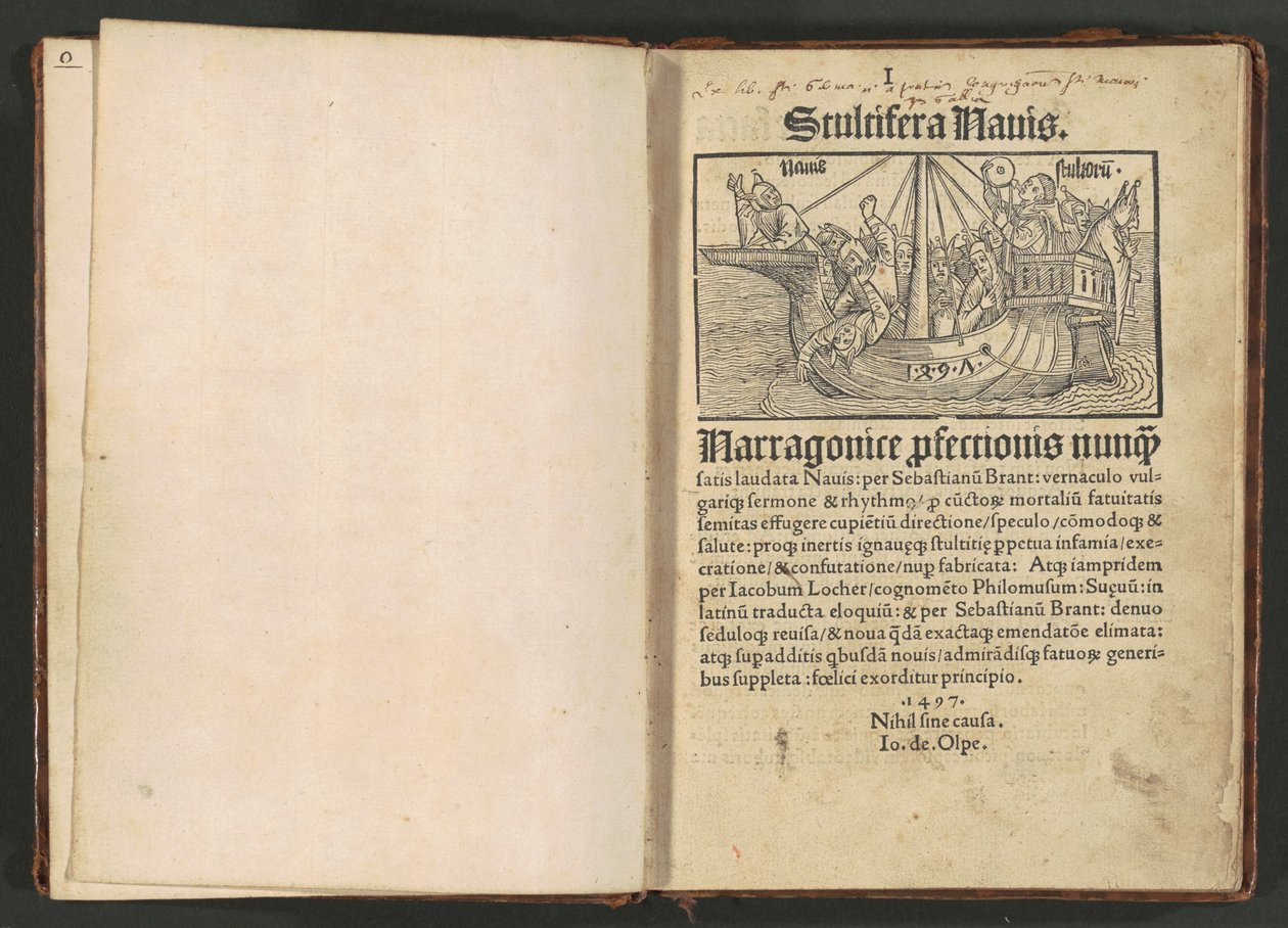 Stultifera navis (nårernes skib) af Albrecht Dürer and Various Artists, Sebastian Brant