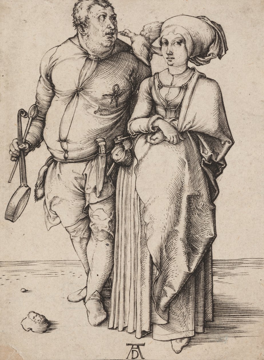 En kok og hans kone, ca. 1496 (gravering) af Albrecht Dürer