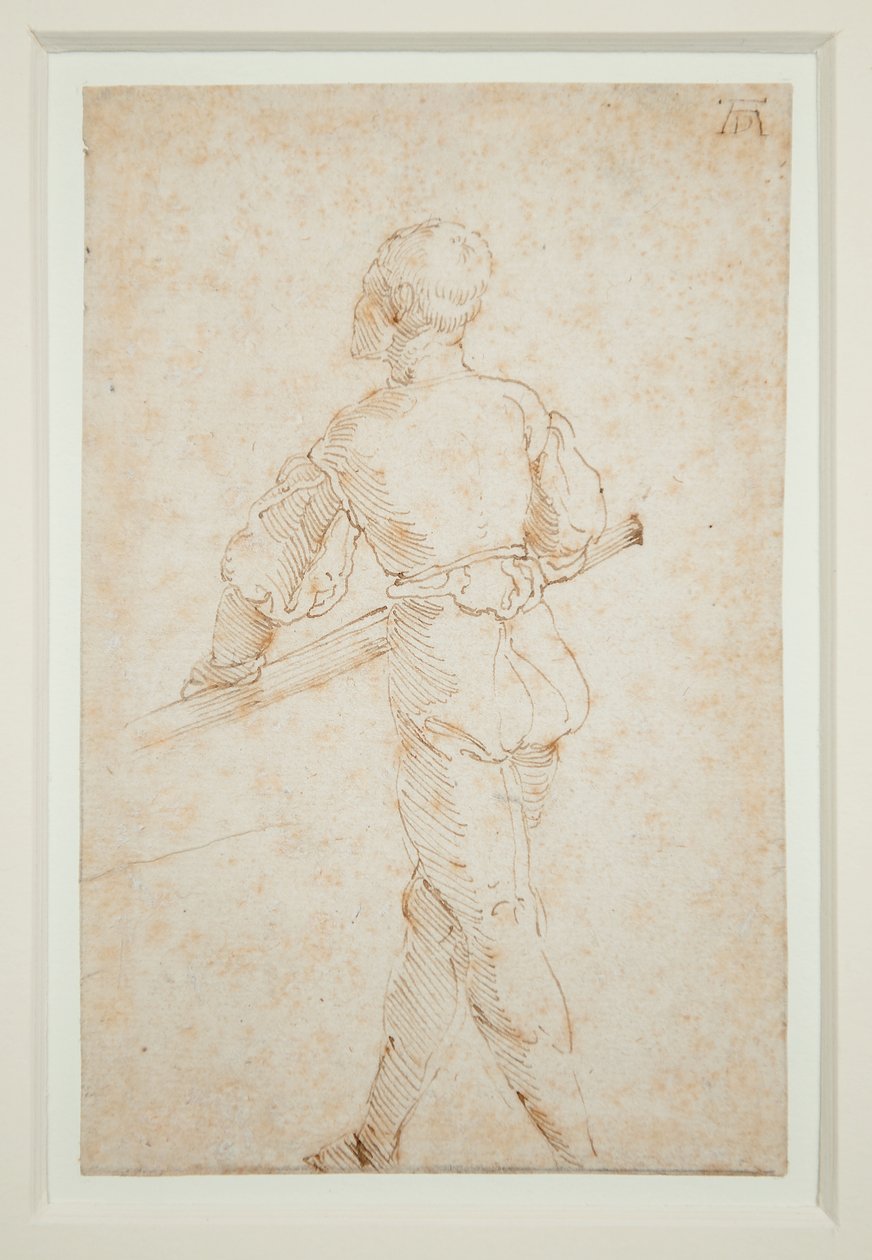 En mand med en åre, ca. 1520-21 (pen og brunt blæk på papir) af Albrecht Dürer