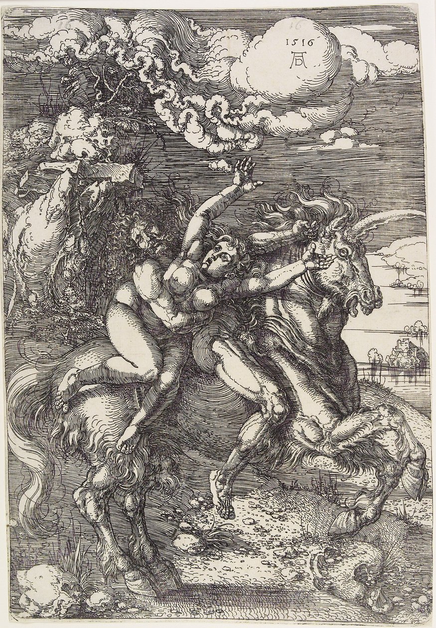 Bortførelse på en enhjørning af Albrecht Dürer