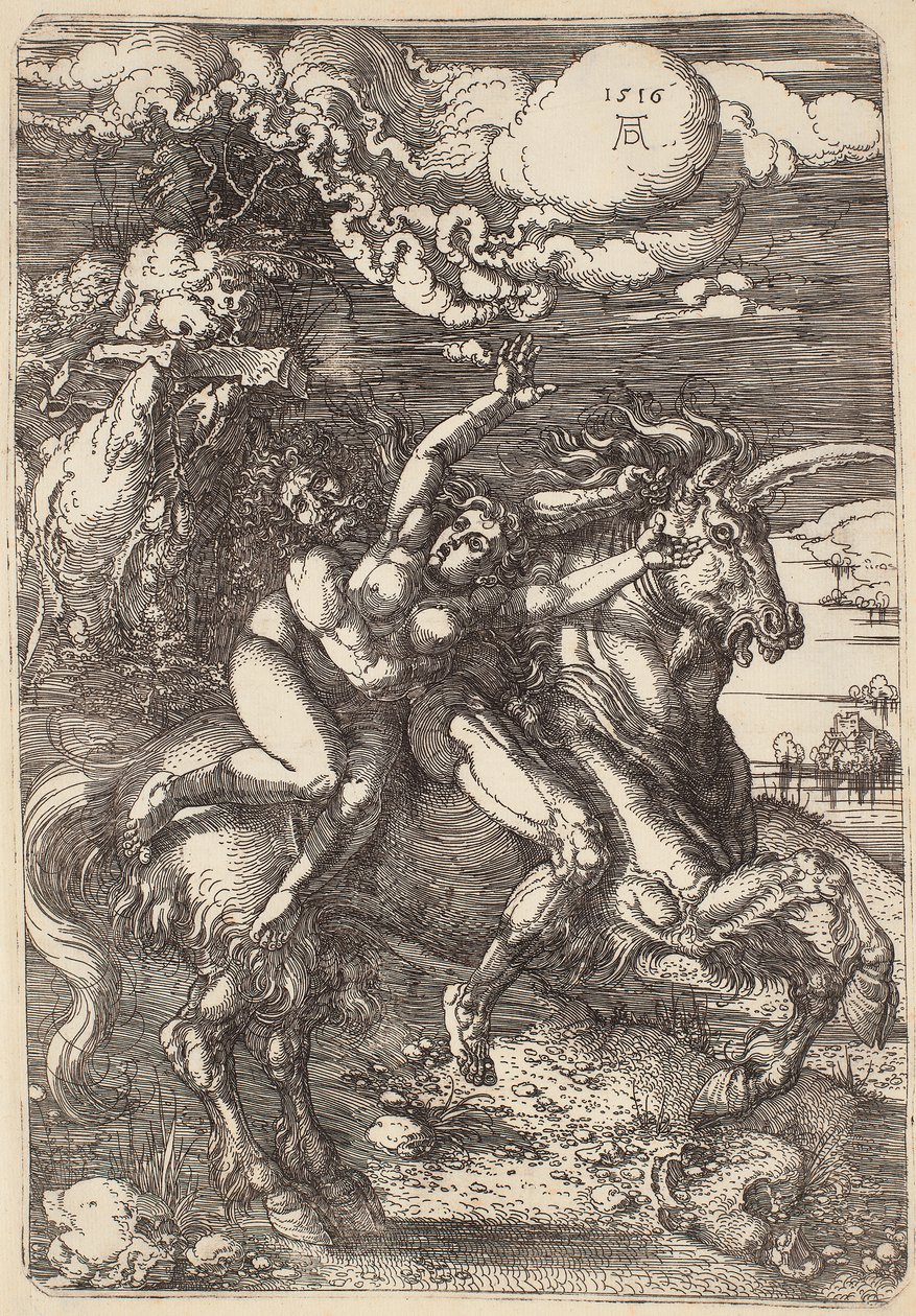 Abduction on a Unicorn af Albrecht Dürer