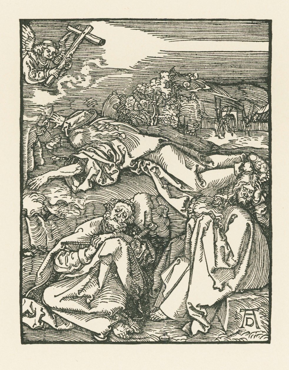 Agony in the Garden - Kristus på Oliebjerget, ca. 1508-09 (træsnit) af Albrecht Dürer or Duerer