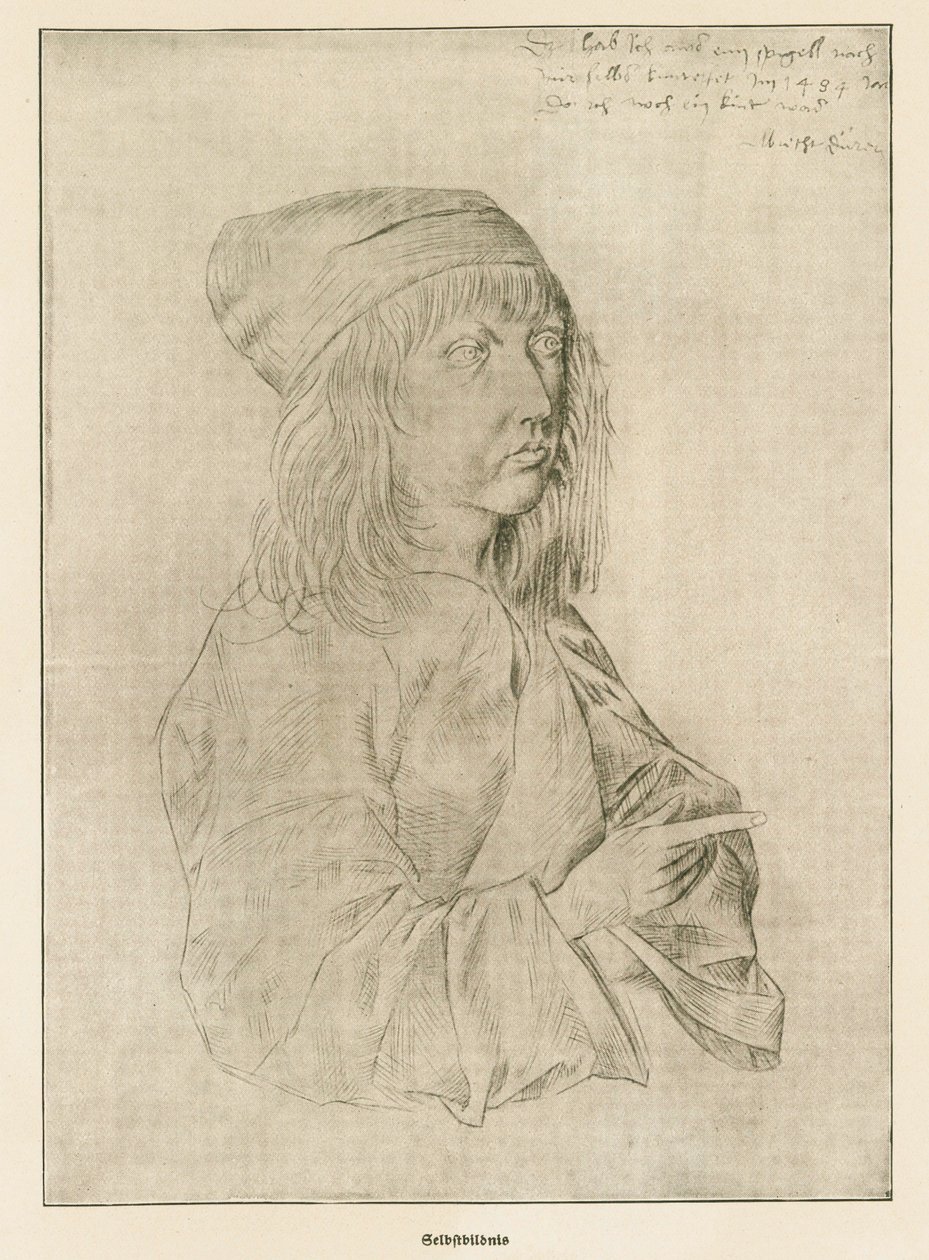 Albrecht Duerer - Selvportræt i en alder af tretten år af Albrecht Dürer or Duerer