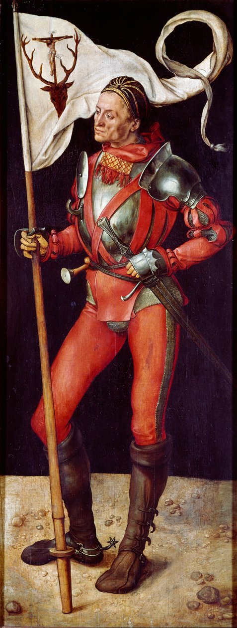 Altertavle Paumgartner: "" Sankt Eustachius"" Maleri af Albrecht Durer (1471-1528) 1504 ca. Sol. 157x61 cm München, Alte Pinakothek af Albrecht Dürer