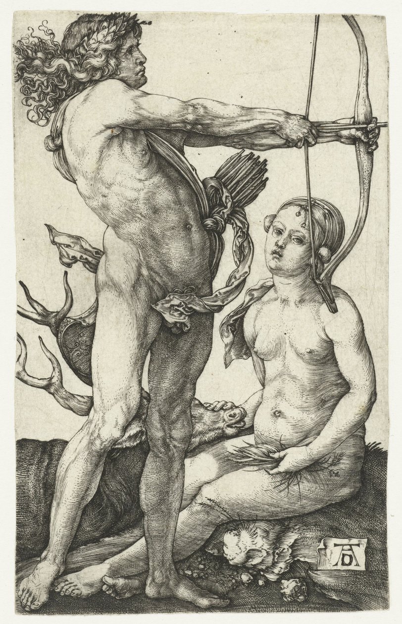 Apollo og Diana af Albrecht Dürer or Duerer