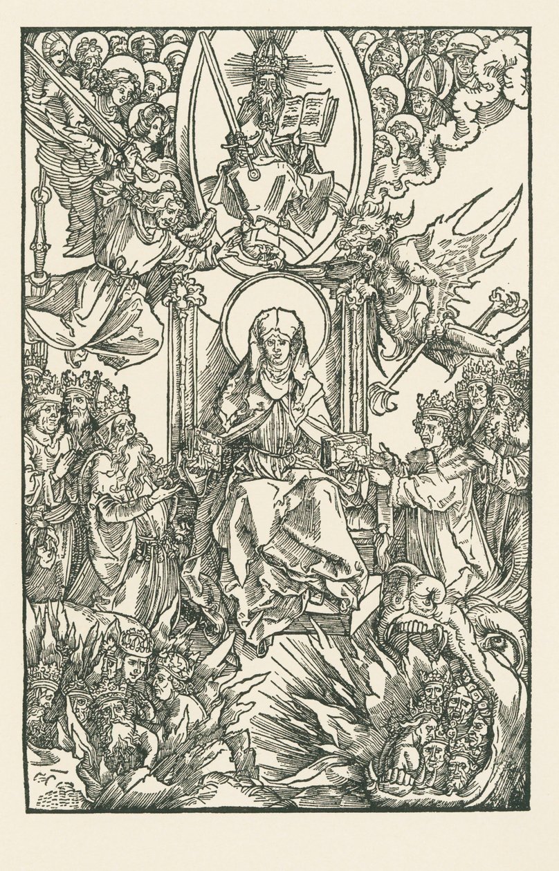Birgitta giver sine værker til kejseren, konger og prinser af Albrecht Dürer or Duerer