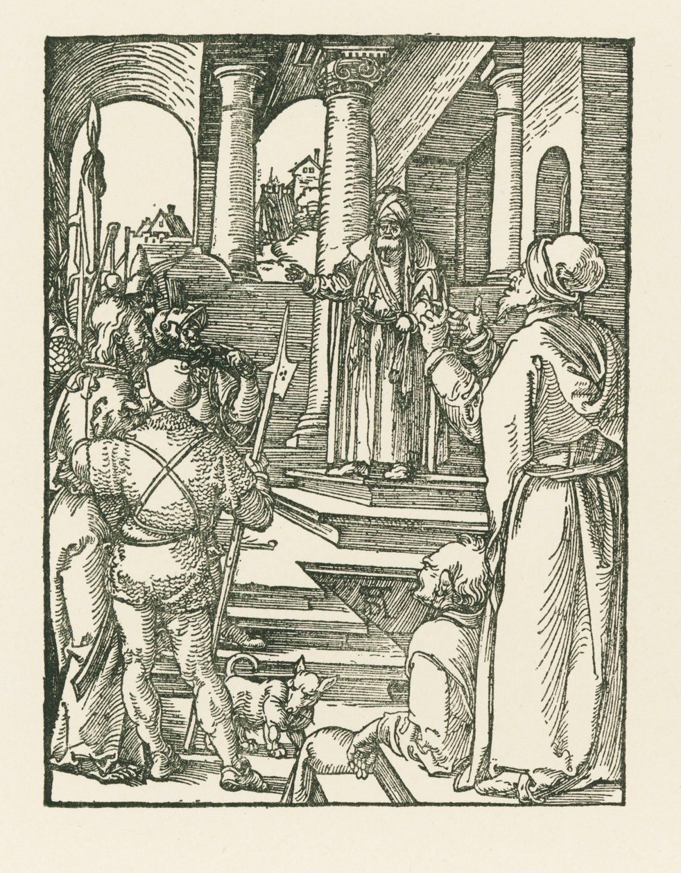 Kristus foran Pilatus, ca. 1508-09 (træsnit) af Albrecht Dürer or Duerer