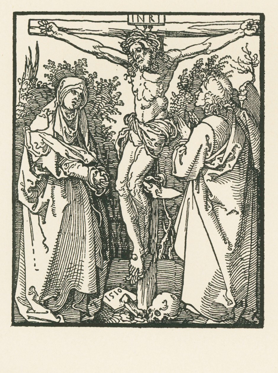 Kristus på korset med Jomfru Maria og Sankt Johannes af Albrecht Dürer or Duerer