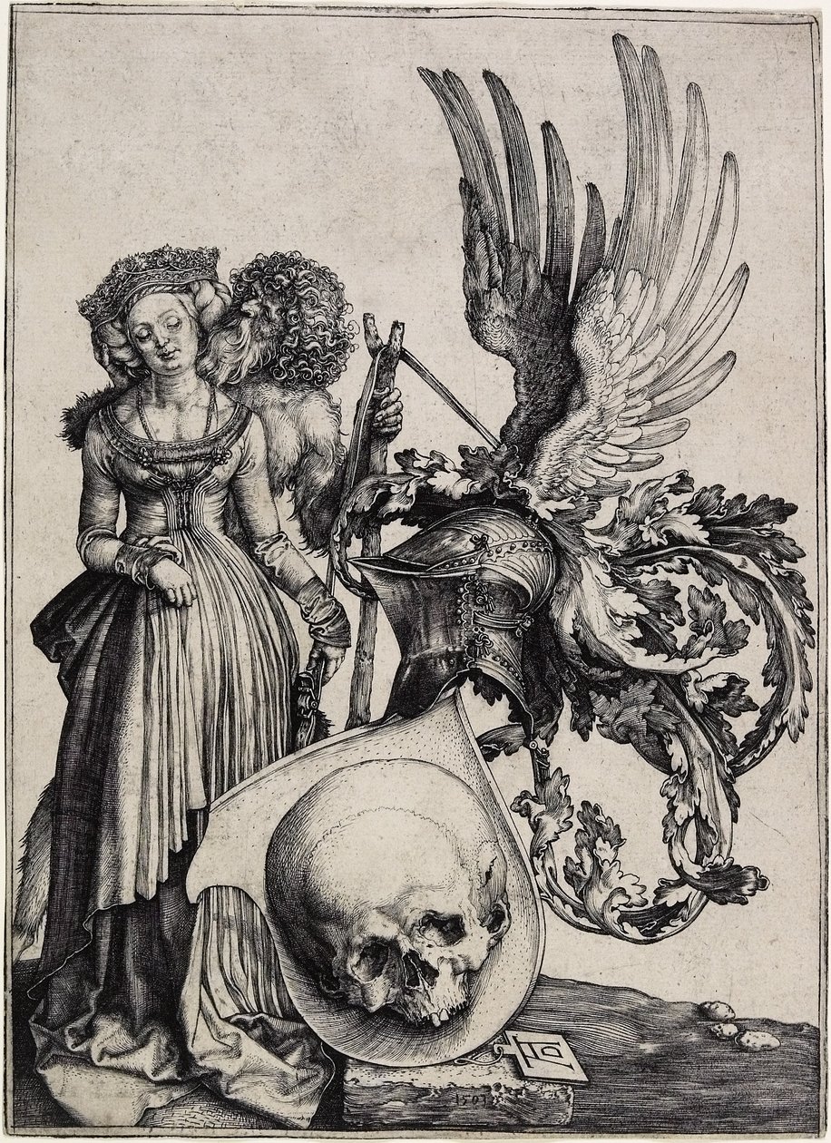 Våbenskjold med kranie, ca. 1503 af Albrecht Dürer