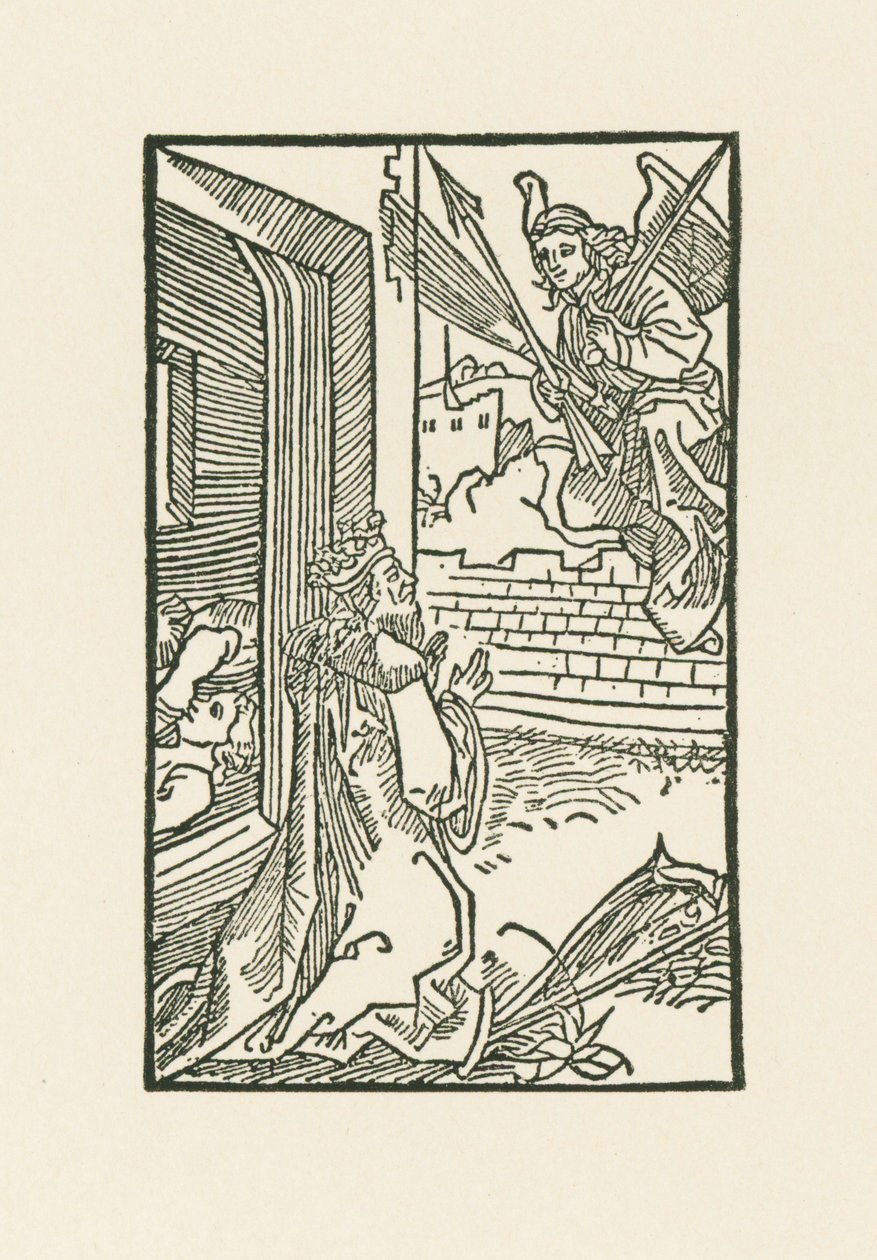 David beder. Illustration til Diurnale s m chorum ecclesie Basilien. Trykt af Johann Bergmann, Basel af Albrecht Dürer or Duerer