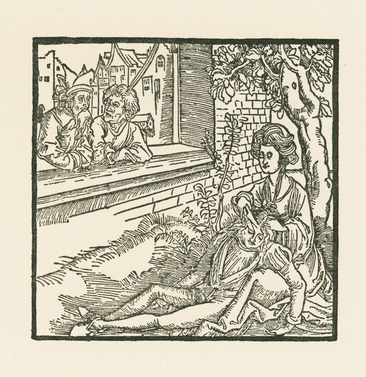 Dalila klipper Samsons hår af af Albrecht Dürer or Duerer