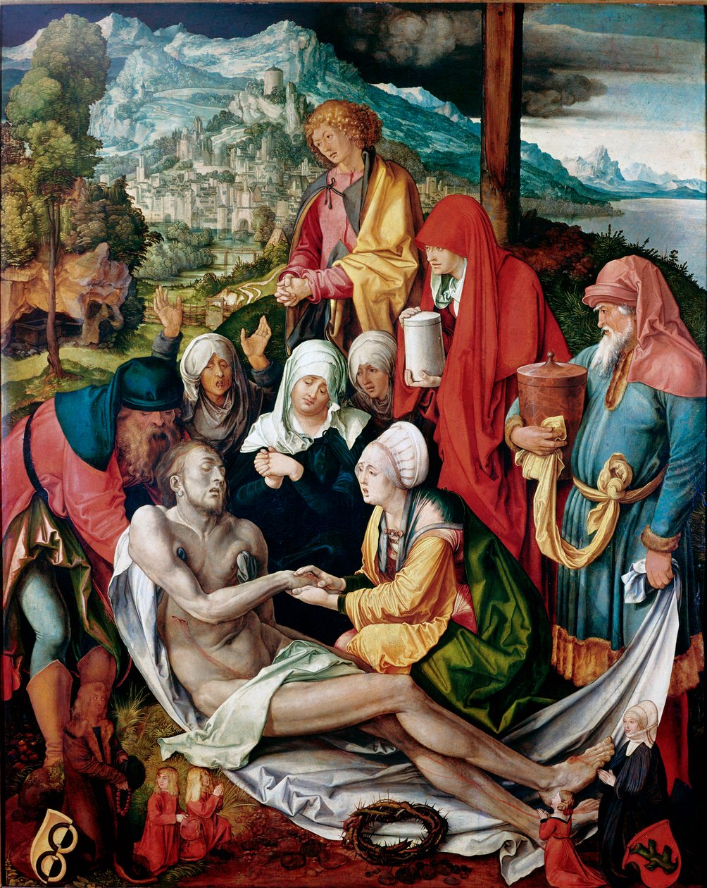 Depositionsmaleri af Albrecht Durer (1471-1528) 1500 ca. Svag. 151x121 cm München, Alte Pinakothek af Albrecht Dürer