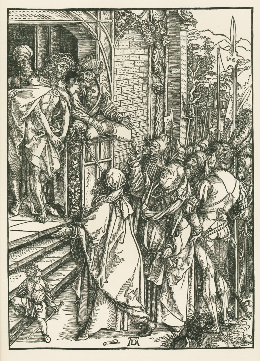 Ecce Homo, ca. 1498 (træsnit) af Albrecht Dürer or Duerer