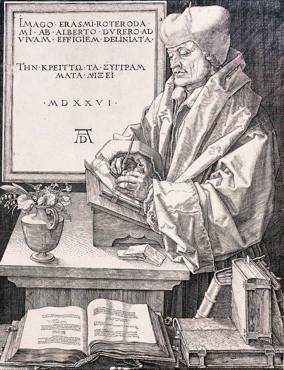 Erasmus af Rotterdam (Rotterdam 1466-1469 - Basel 1536), humanist og teolog af Albrecht Dürer