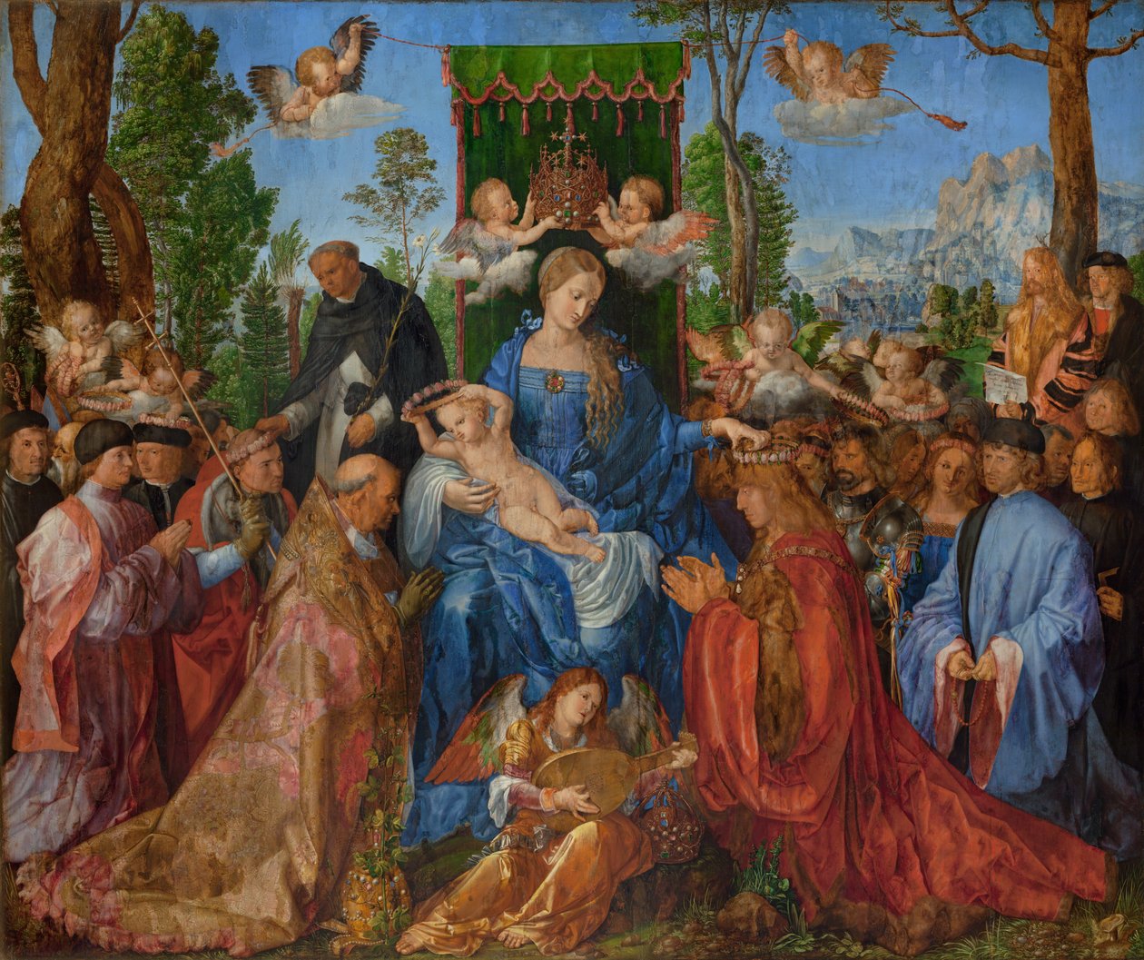 Rosenguirlands fest, 1506 af Albrecht Dürer