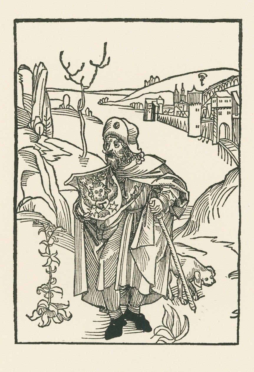 Jean Charlier de Gerson som pilgrim af Albrecht Dürer or Duerer
