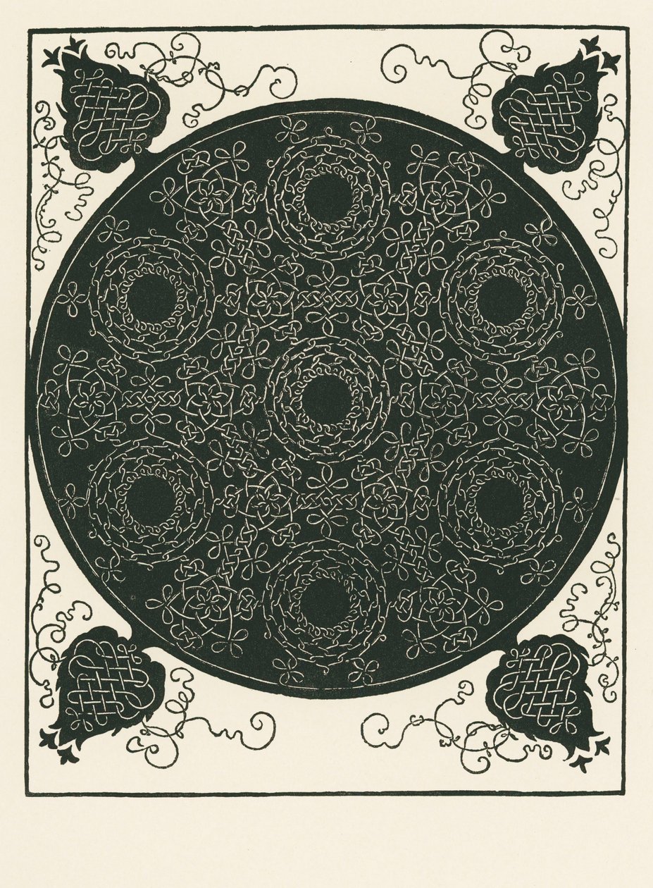 Knude med lille sort cirkel i midten, som gentages seks gange af Albrecht Dürer or Duerer