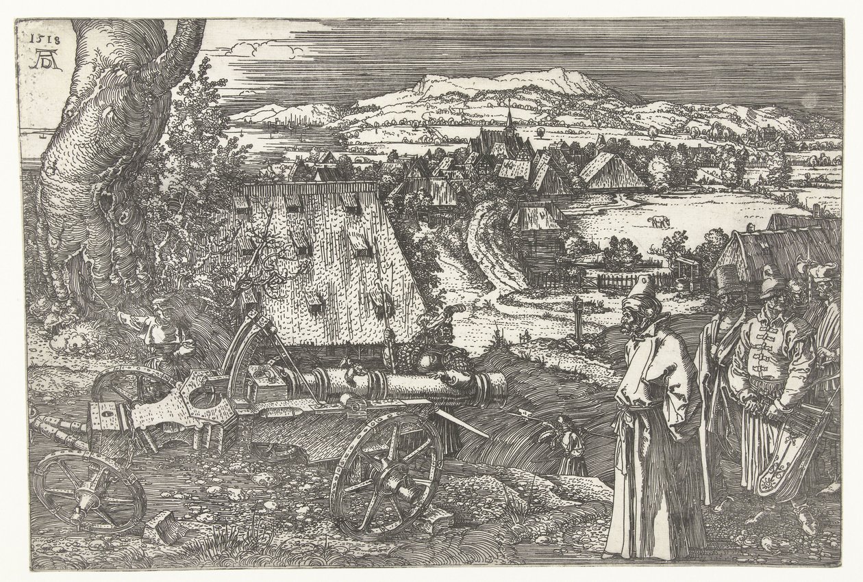 Landskab med kanon af Albrecht Dürer or Duerer
