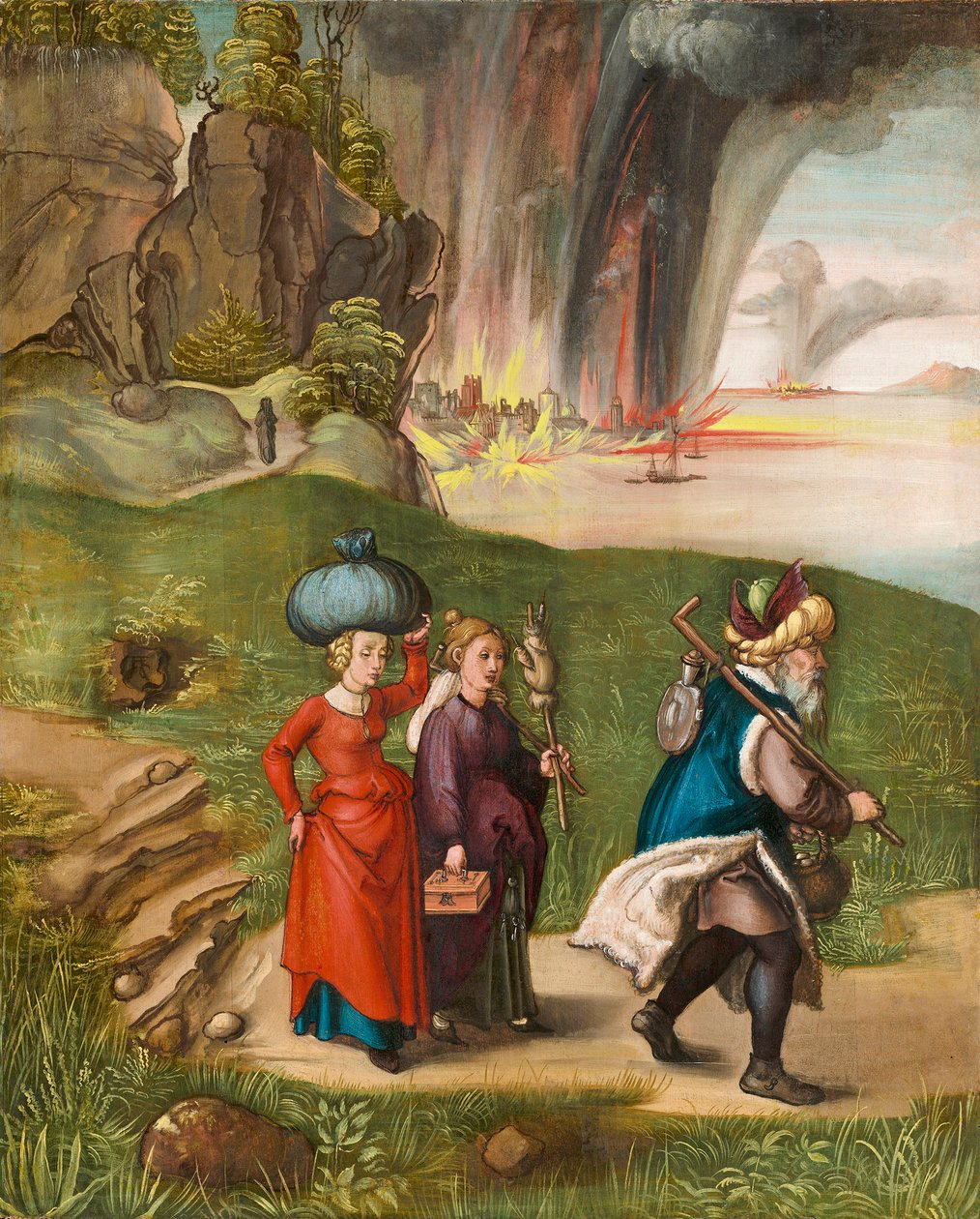 Lot og hans døtre, ca. 1496-99 (olie på panel) af Albrecht Dürer