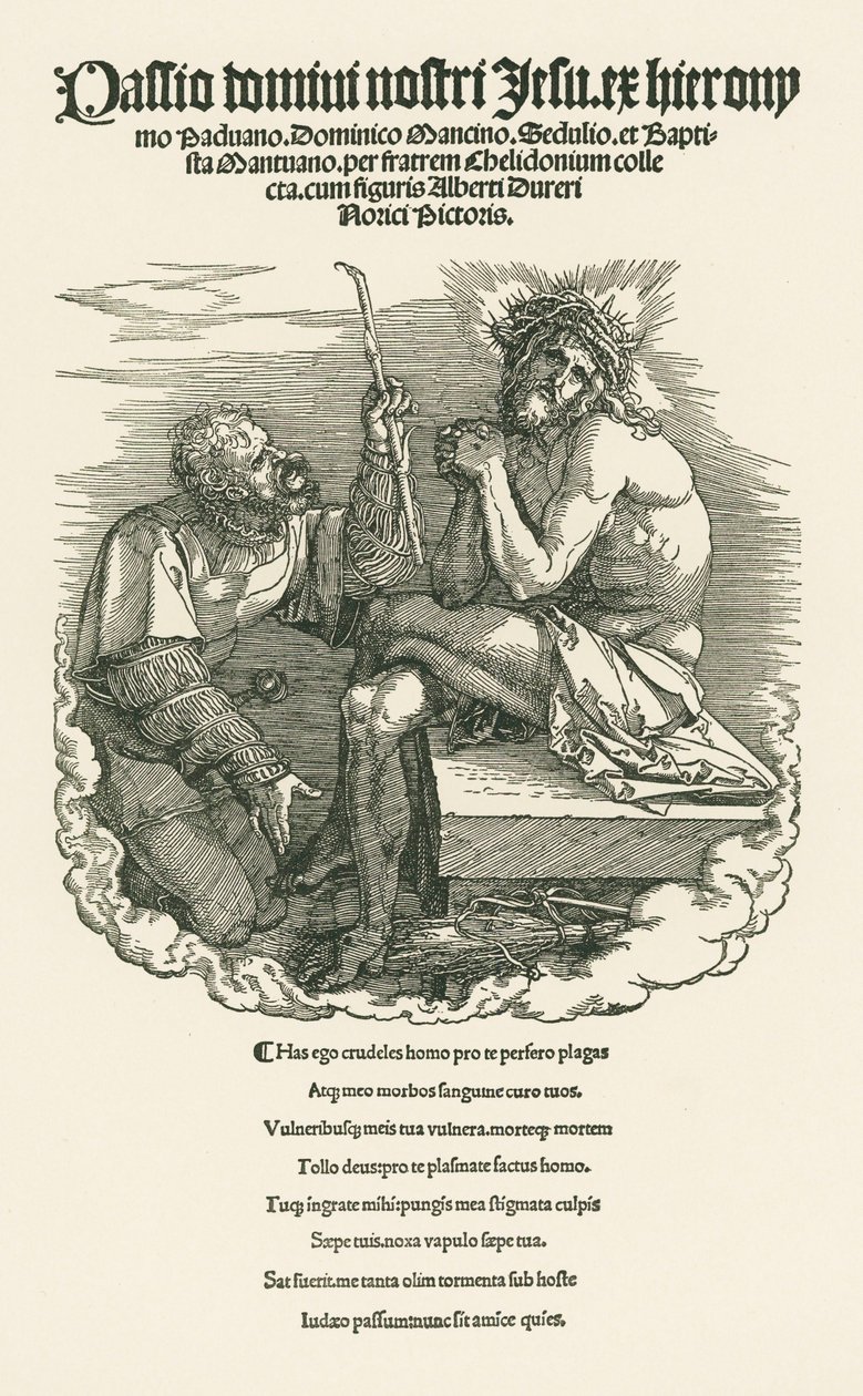 Smertensmanden hånet af en soldat, ca. 1511 (træsnit) af Albrecht Dürer or Duerer