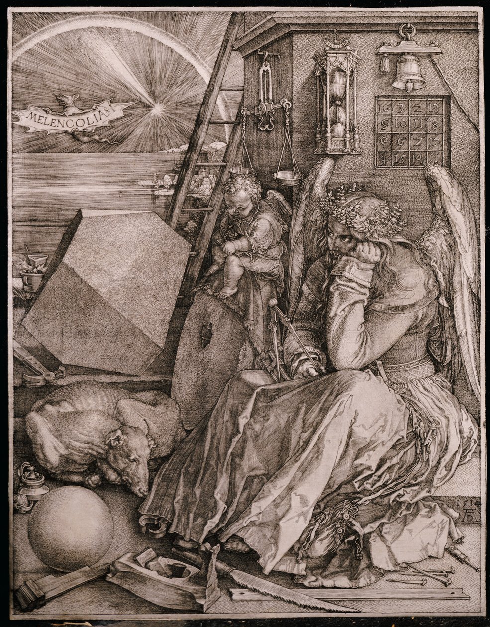 Melankoli, 1513 af Albrecht Dürer
