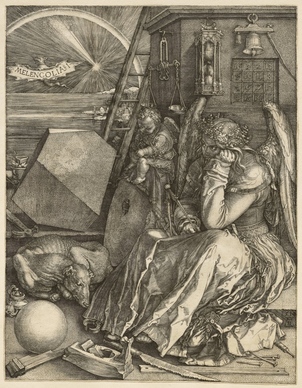 Melencolia I, 1514 af Albrecht Dürer