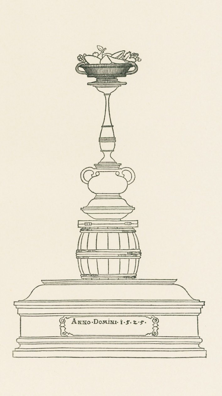 Monumental søjle til en drukkenbolt af Albrecht Dürer or Duerer