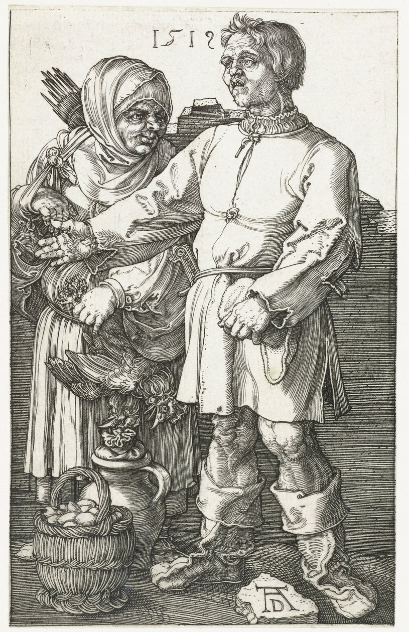 Bondepar på markedet af Albrecht Dürer or Duerer