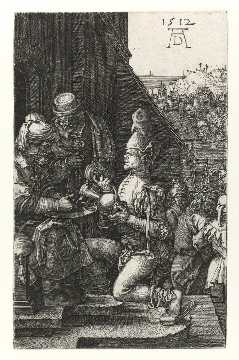 Pilatus vasker sine hænder, 1512 af Albrecht Dürer