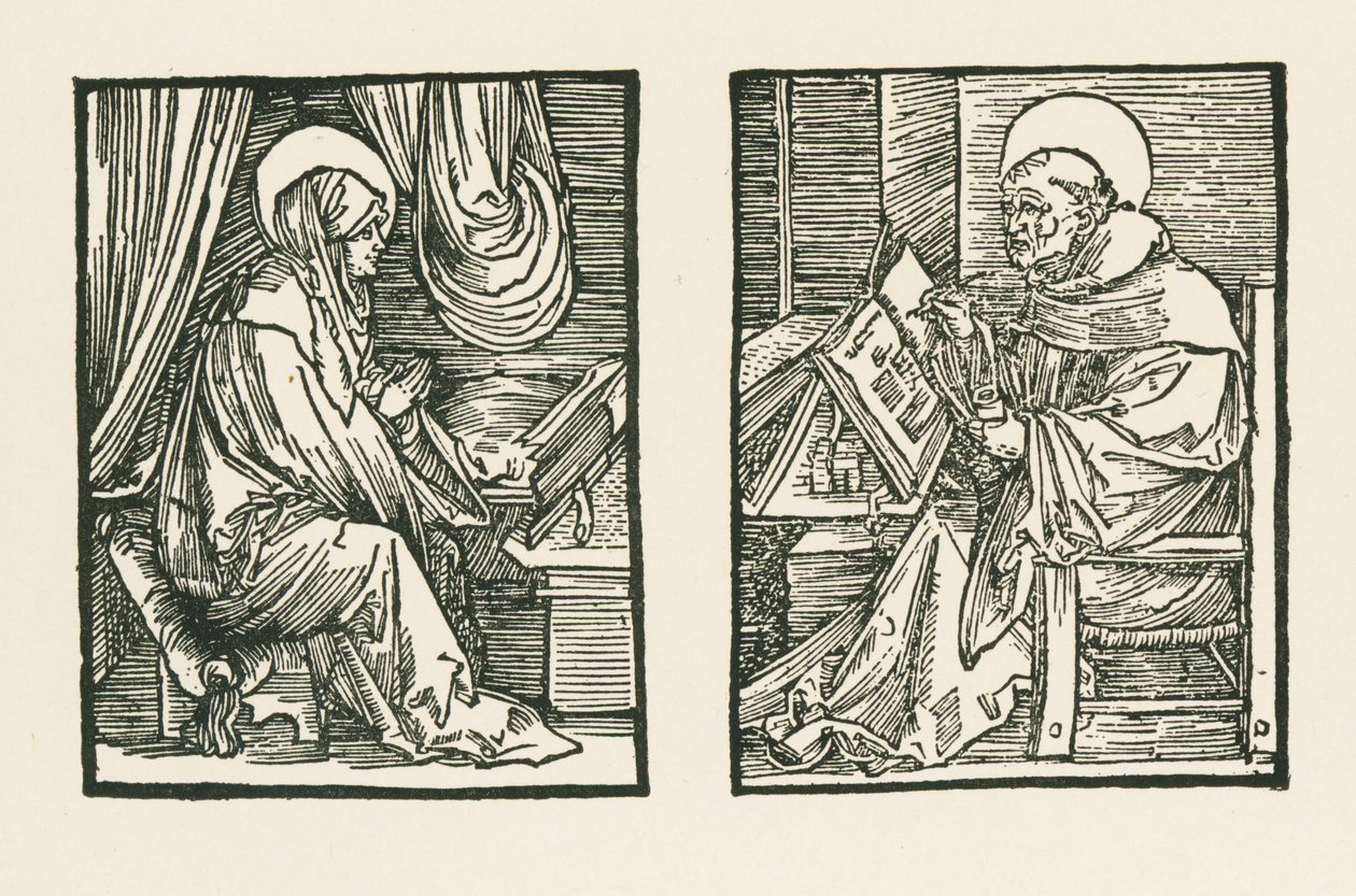 Den hellige Birgitta og Peter af Almastra af Albrecht Dürer or Duerer