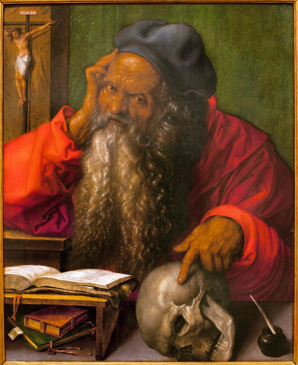 Sankt Hieronymus - Maleri af Albrecht Durer (1471-1528), olie på træ af Albrecht Dürer