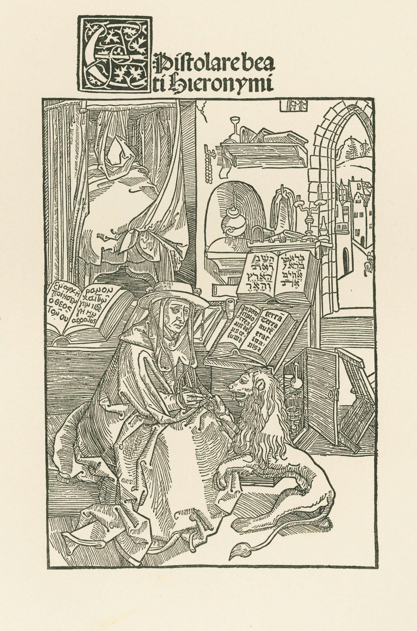 Sankt Hieronymus i sit arbejdsværelse af Albrecht Dürer or Duerer