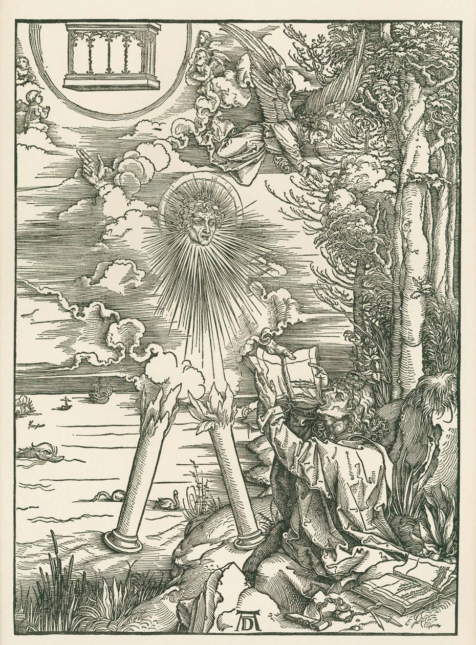 Johannes fortærer den bog, som englen har givet ham. Johannes