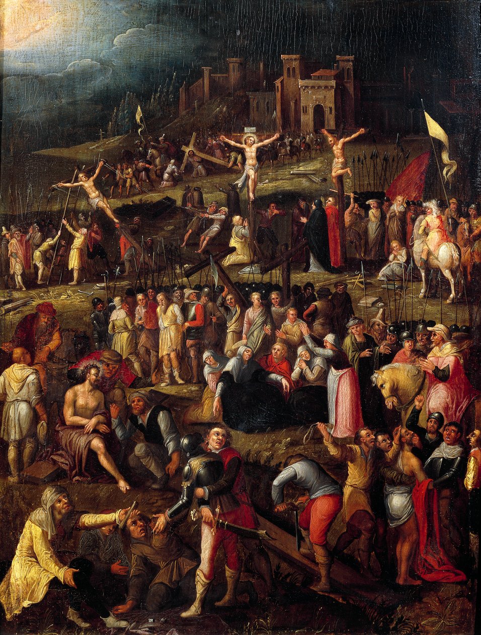 Scener fra passion, fra tegning af Albrecht Durer, flamsk maleri (1500-tallet) af Albrecht Dürer