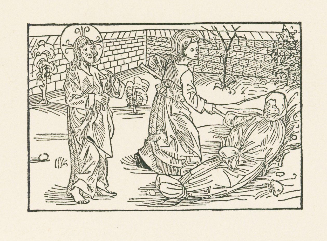 Barmhjertighedens sjette gerning: Omsorg for et medmenneskes begravelse af Albrecht Dürer or Duerer