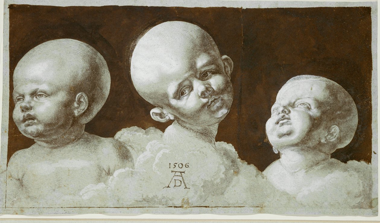 Studier af et børnehoved (tegning) af Albrecht Dürer or Duerer