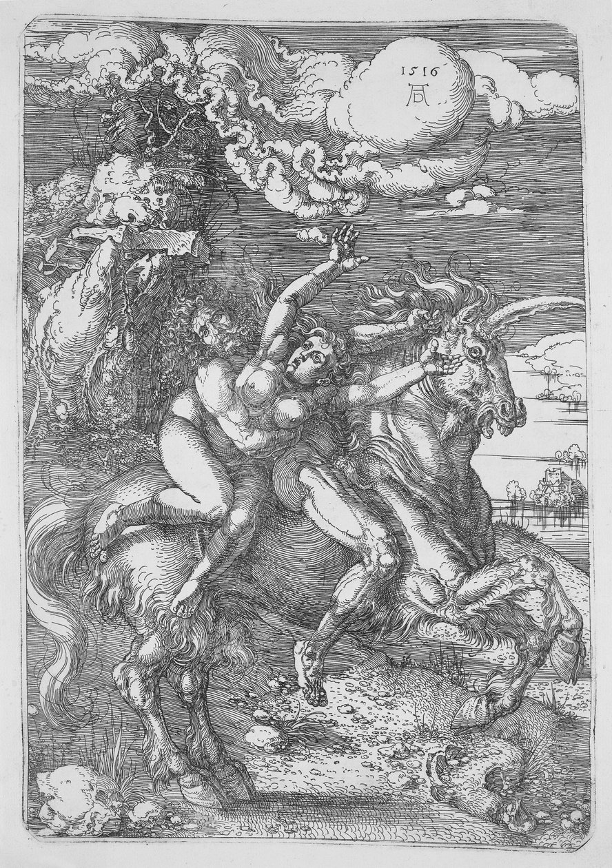 Bortførelsen på enhjørningen af Albrecht Dürer