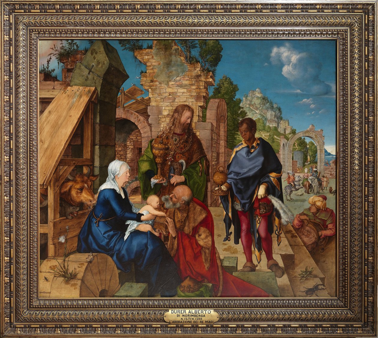 Magiernes tilbedelse - Albrecht Durer (1471-1528). Olie på træ af Albrecht Dürer