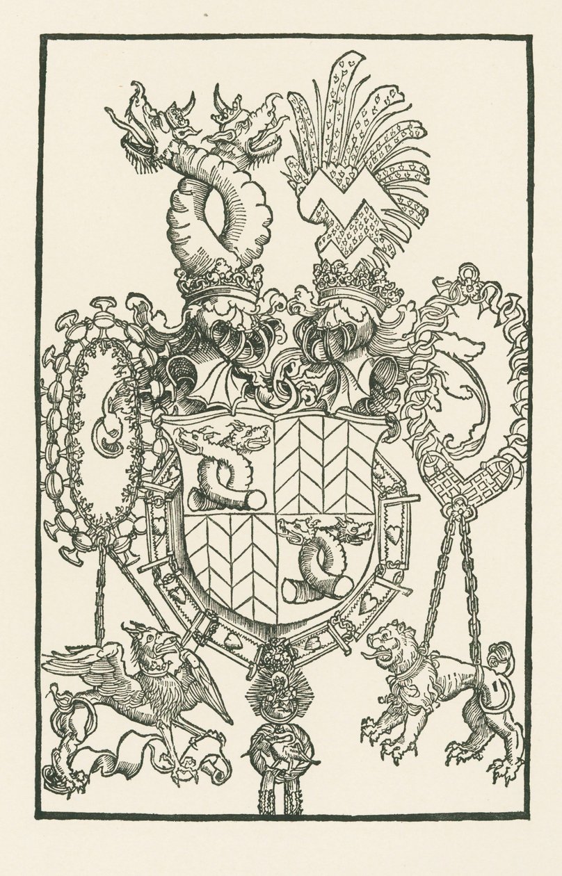 Florian Waldauf von Waldensteins våbenskjold af Albrecht Dürer or Duerer
