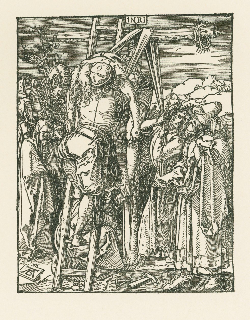 Nedstigningen fra korset, ca. 1509-10 (træsnit) af Albrecht Dürer or Duerer
